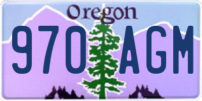 OR license plate 970AGM