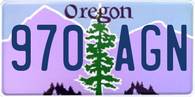 OR license plate 970AGN