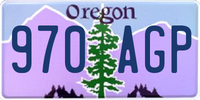 OR license plate 970AGP