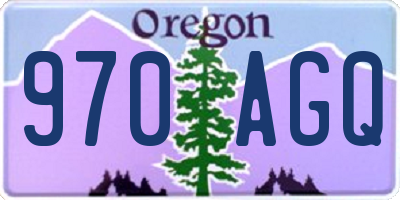 OR license plate 970AGQ