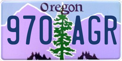 OR license plate 970AGR