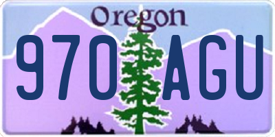OR license plate 970AGU