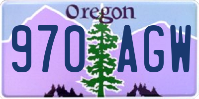 OR license plate 970AGW