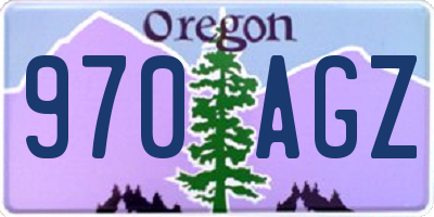 OR license plate 970AGZ