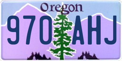 OR license plate 970AHJ