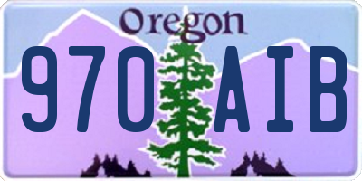 OR license plate 970AIB