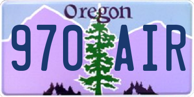 OR license plate 970AIR