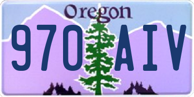 OR license plate 970AIV