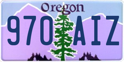 OR license plate 970AIZ