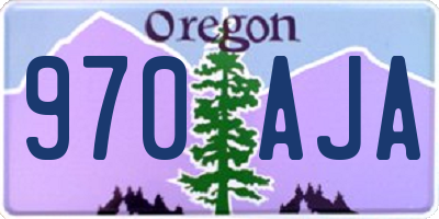 OR license plate 970AJA