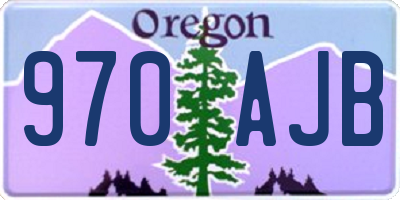 OR license plate 970AJB
