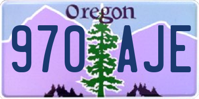 OR license plate 970AJE