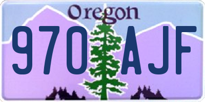 OR license plate 970AJF