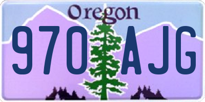 OR license plate 970AJG