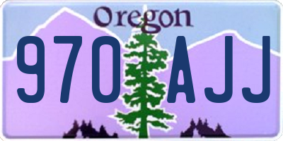 OR license plate 970AJJ