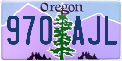 OR license plate 970AJL