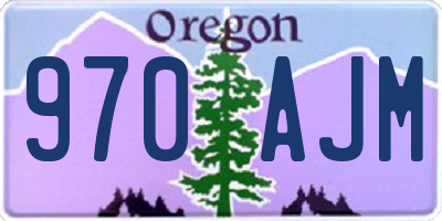 OR license plate 970AJM