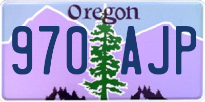 OR license plate 970AJP