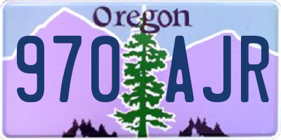 OR license plate 970AJR