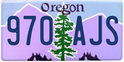 OR license plate 970AJS