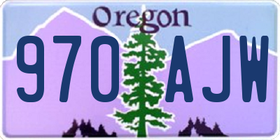 OR license plate 970AJW