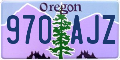 OR license plate 970AJZ