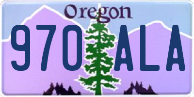 OR license plate 970ALA