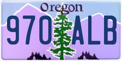 OR license plate 970ALB