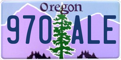 OR license plate 970ALE