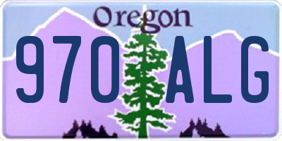 OR license plate 970ALG