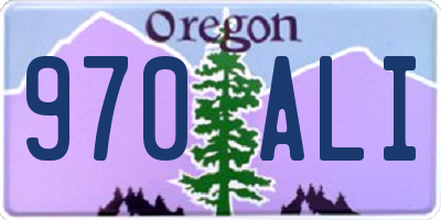 OR license plate 970ALI