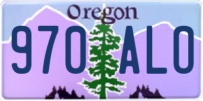 OR license plate 970ALO
