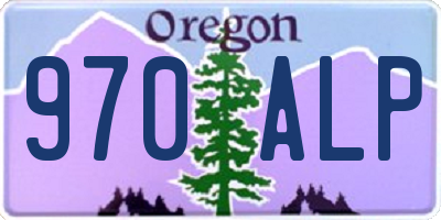 OR license plate 970ALP