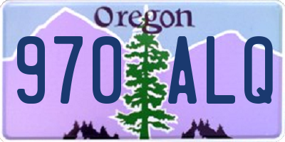 OR license plate 970ALQ