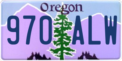 OR license plate 970ALW