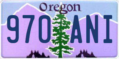 OR license plate 970ANI