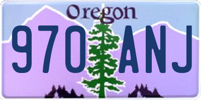 OR license plate 970ANJ