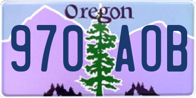 OR license plate 970AOB