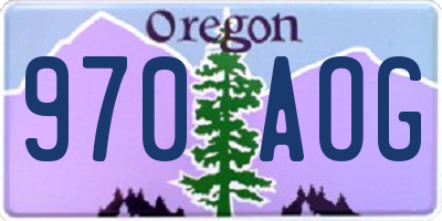 OR license plate 970AOG