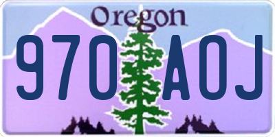 OR license plate 970AOJ