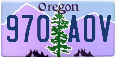 OR license plate 970AOV