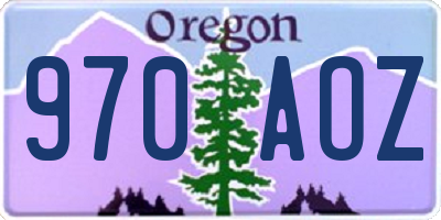 OR license plate 970AOZ