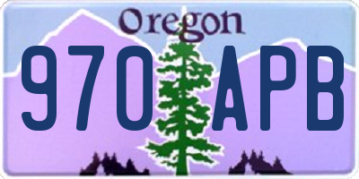 OR license plate 970APB
