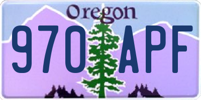 OR license plate 970APF