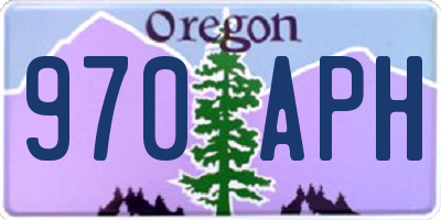 OR license plate 970APH