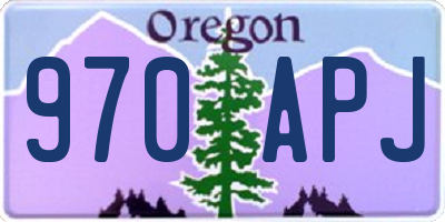 OR license plate 970APJ