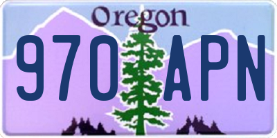 OR license plate 970APN