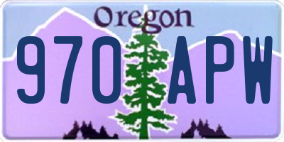 OR license plate 970APW
