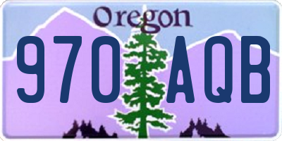 OR license plate 970AQB