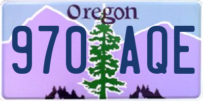 OR license plate 970AQE